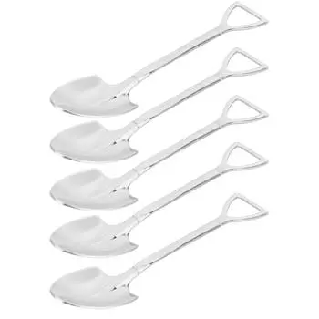 5 шт. десертных кофейных ложек из нержавеющей стали 304, набор ложек для мороженого, десерта, торта, ложка