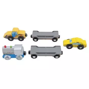 5 шт. Детская деревянная железнодорожная дорожка, аксессуары, многофункциональная сцена, комбинированная железнодорожная игрушка для K