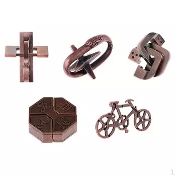 5 шт. Детская интеллектуальная головоломка с замками, головоломка для детей, обучающая игрушка для развития IQ