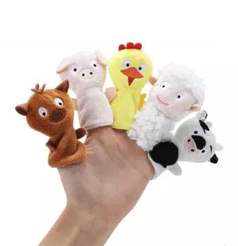 5 шт. детская мультяшная пальчиковая кукла мягкая бархатная кукла реквизит игрушка пасхальный наполнитель