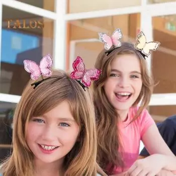 5 шт., детская забавная весенняя дизайнерская шпилька для волос с блестками, бабочками, декором в виде собаки, кролика, заколка для волос, противоскользящая, устойчивая к ржавчине шпилька, аксессуар для волос A
