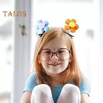 5 шт., детская забавная весенняя заколка для волос, двухсторонняя заколка для волос с цветочным декором, противоскользящая нержавеющая шпилька, аксессуар для волос 5pcs красный