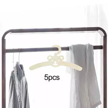 5 шт. Детские вешалки для одежды для мальчиков и девочек Экономия места в шкафу из дерева Bear