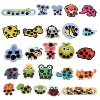 5 шт., детский лоб, мультяшный термометр для головы, лихорадка, тест температуры тела, горячий