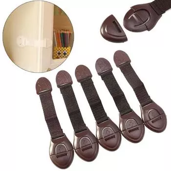 5 шт. Детский замок безопасности, замок для ящика, туалетный замок one size коричневый