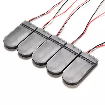 5 шт. DIY 3V кнопка монета батарейка держатель корпус коробка с выключателем Cr2032