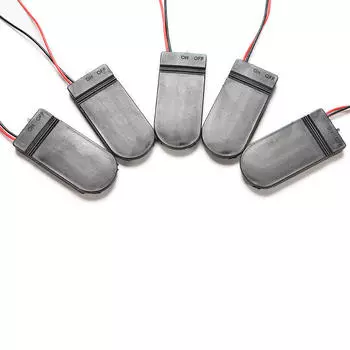 5 шт. DIY 3V кнопка монета батарейка держатель корпус коробка с выключателем Cr2032 чёрный