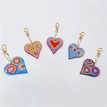 5 шт. DIY мультфильм акриловая алмазная живопись брелок для ключей брелок для ключей сумка декор подарок магазин жизни