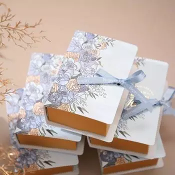 5 шт. DIY подарочная упаковка сумка с лентой форма книги конфеты драже свадьба украшение коробка конфет