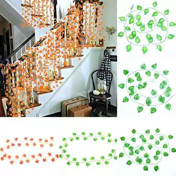 5 шт. DIY ручной работы высокого качества креативная имитация красного кленового листа ротанга искусственная лоза 5pcs