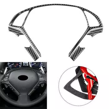 5 шт. для INFINITI G37 2010-13, набор внутренних наклеек на руль из углеродного волокна