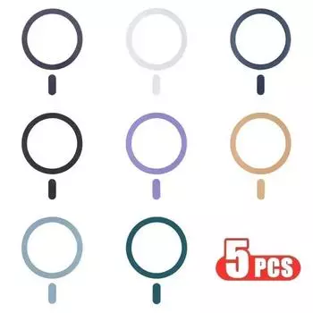 5 шт. для магнитной пластины Magsafe, кольцо, универсальная металлическая наклейка, поддержка беспроводного зарядного устройства, металлическая пластина для магнитного автомобильного держателя