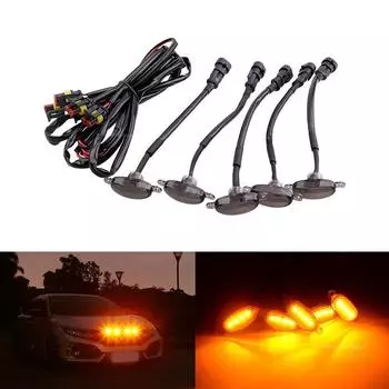 5 шт. Для Toyota Tundra 2008-2020 Светодиодная подсветка передней решетки Рамка решетки в стиле Raptor