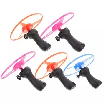 5 шт., долговечная игрушка в виде НЛО для детей, светодиодный диск для запуска, пластиковый летающий интерактивный 17x17x2cm