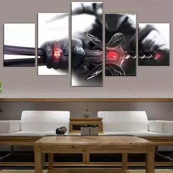5 шт. DotA 2 Sven Game Picture Модульная картина на холсте Домашнее украшение Hd печатный постер для гостиной Настенное искусство прикроватная спинка 20x35cm*2 20x45cm*2 20x55cm*1