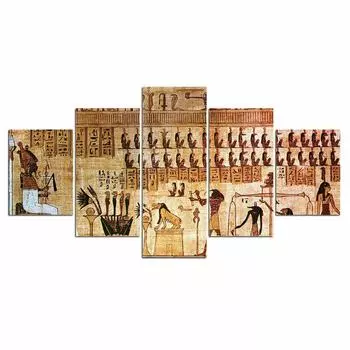 5 шт., Древний Египет, Египет, Декор, фотографии, настенное искусство, HD печать, домашний декор, картины без рамы, 5 панелей, декор комнаты, абстрактный холст 20x35 20x45 20x55cm
