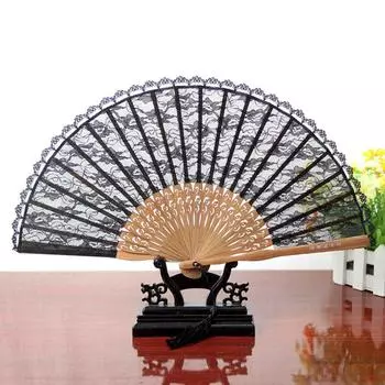 5 шт. двухслойный винтажный кружевной веер в китайском стиле классический складной веер портативный женский классический веер для танцевальной вечеринки фестиваль 5pcs