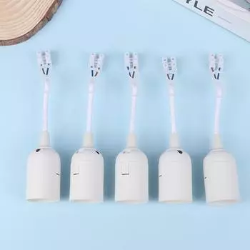 5 шт. E27 патрон для лампы строительный патрон для лампы с кабелем розетка для строительства ремонт розетка аксессуары для освещения белый