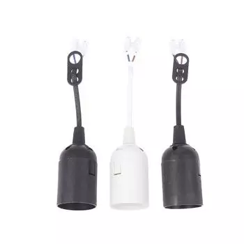 5 шт. E27 патрон для лампы строительный патрон для лампы с кабелем розетка для строительства ремонт розетка аксессуары для освещения чёрный