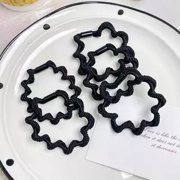 5 шт. Европейские и американские волнообразные высокоэластичные резинки для волос для женщин, девочек, держатель для хвостика, спортивные кольца для волос, веревочные аксессуары