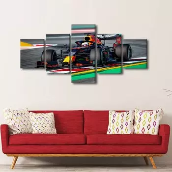 5 шт. F1 гоночный автомобиль дом спортивный автомобиль 5 шт. картины искусство домашний декор без рамки 5 панелей декор комнаты современный абстрактный холст плакат 20x35 20x45 20x55cm
