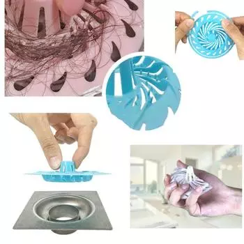 5 шт., фильтр для сливной раковины в ванной комнате, предотвращает появление волос, одноразовый слив для туалета, душевой комнаты, одноразовый 5pcs синий