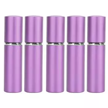 5 шт. Флакон с плоским верхом и дозатором 10 мл. Пустые стеклянные флаконы для духов, эфирных масел, фиолетовые фиолетовый