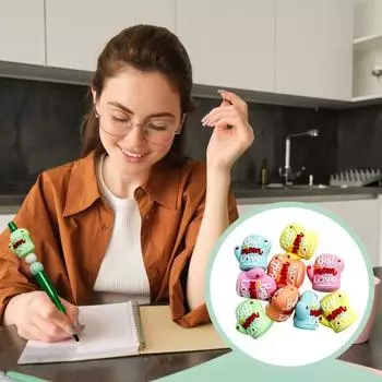 5 шт. Фокусных бусин ко Дню матери для ручек Силиконовые Фокусные бусины DIY Брелок Бусины оптом для изготовления ювелирных изделий Браслет Ожерелье Ручная работа Ремесла 1 Set