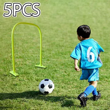 5 шт. футбольные тренировочные арки баскетбольная практика фитнес-тренировка работы ног и ударов ногами для детей и взрослых Green