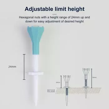 5 шт. футболки для гольфа компактного размера с регулировкой по высоте легкие небьющиеся футболки для гольфа с низким коэффициентом трения тренировочное пособие синий