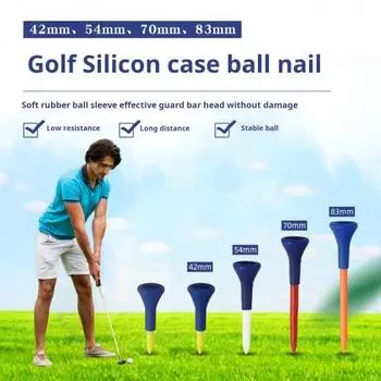 5 шт. футболок для гольфа, небьющиеся пластиковые футболки для гольфа оптом с широким мягким резиновым колпачком, уменьшающим трение S