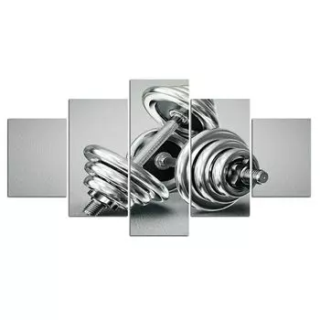 5 шт. гантели гири тренажерный зал современные 5 шт. картины холст картины настенный постер HD печать домашний декор без рамки 20x35 20x45 20x55cm