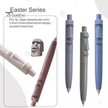 5 шт. гелевых ручек Moai Style Smooth Roller Ink Letter Pens 0,5 мм Тонкий кончик Эргономичный дизайн Удобная ручка Ручки для подписи 5pcs