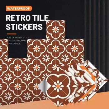 5 шт., геометрические наклейки на напольную плитку, кухонный шкаф, ванная комната, домашний декор, самоклеящиеся твердые пленки, художественные наклейки на стены 20X20X5PCS