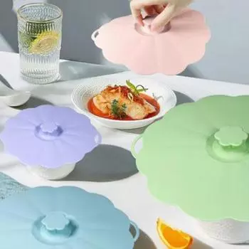 5 шт. герметичных крышек для консервирования пищевых продуктов в форме цветка, силиконовые крышки для мисок, кухонные Style B