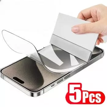 5 шт. гидрогелевая пленка для iPhone 13, 12, 11, 14, 15 Pro Max 13, мини-защитная пленка для экрана для IPhone XS MAX XR X 7, 8, 6, 14 Plus SE, не стекло For iPhone 11