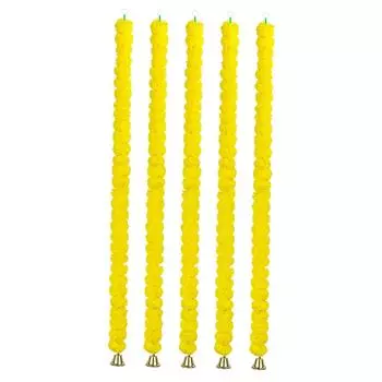 5 шт. гирлянда из бархатцев с подвеской в виде колокольчика на дерево, события 115 см/45,28 дюйма для ограждений шкафов, внутренних и наружных дверей гостиной жёлтый