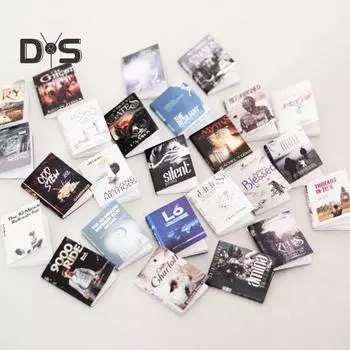 5 шт. гладких мини-журналов случайного стиля, очаровательные модели журналов с украшениями для кукольных домиков в масштабе 1/12