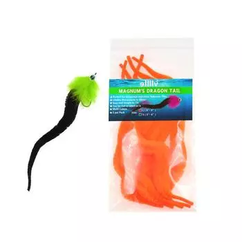 5 шт./год L, завязывание мушек Magnum, хвост дракона, щука, затхлая стальная голова, морская муха, змея, покачивающийся хвост, завязывание хвоста, материал синель 4,9