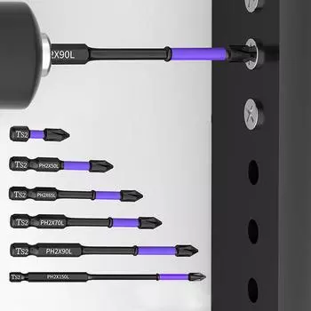 5 шт. Головка для партии из легированной стали, черный ручной инструмент, магнитный