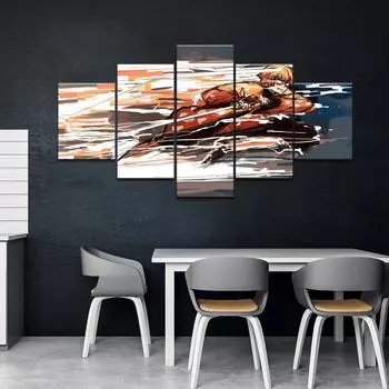 5 шт. HD мультфильм фехтовальщик аниме мальчик картина убийца демонов Kimetsu No Yaiba Comics Art Настенный декор картины домашний декор без рамки 20x35cm*2 20x45cm*2 20x55cm*1
