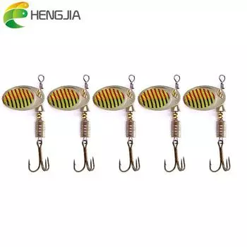5 шт. HENGJIA 0,11 унций/2,2 дюйма, металлические приманки, мини-рыболовные ложки, приманка для форели, окуня, щуки, рыболовные приманки 5pc