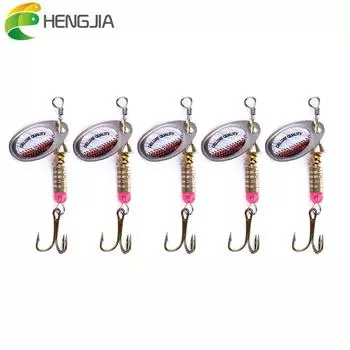5 шт. HENGJIA 0,12 унции мини-рыболовная ложка, наживка для форели, окуня, щуки, металлические приманки 5pc