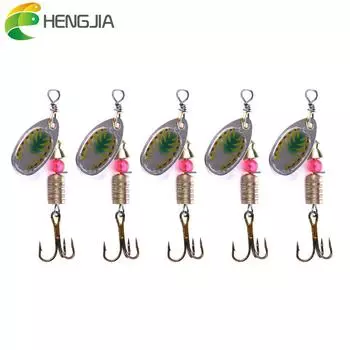 5 шт. HENGJIA 0,13 унции мини-рыболовная ложка, наживка для форели, окуня, щуки, металлическая приманка 5pc