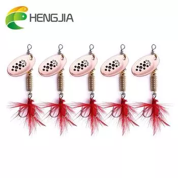 5 шт. HENGJIA 0,18 унций, рыболовная блесна, приманка, приманка для щуки, окуня, форели, рыболовные снасти, крючок 5pc