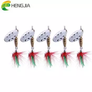 5 шт. HENGJIA 6,4 см 6,8 г металлические рыболовные ложки, приманка для форели, окуня, щуки, рыболовные приманки 5pc