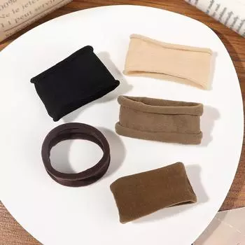 5 шт. Хлопковые эластичные бесшовные резинки для волос для женщин, девочек, резинки, веревки, держатели для хвоста, повязка на голову для густых тяжелых волос, 2,2 дюйма в диаметре