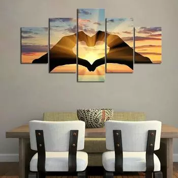 5 шт., холст, абстрактные черные постеры с жестами, живопись для гостиной, современное украшение для дома, картина с принтом, рамки для спальни 20x35cm*2 20x45cm*2 20x55cm*1