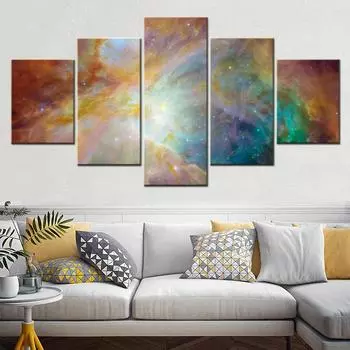 5 шт. холст настенное искусство постер картина космос туманность Орион обои внутреннее искусство домашний декор картина печать для спальни без рамки 20x35cm*2 20x45cm*2 20x55cm*1 No Frame