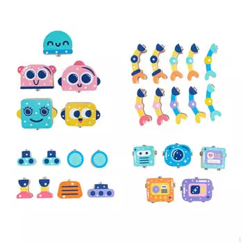 5 шт. Игра-головоломка Деревянные роботы Обучающие инструменты Мелкая моторика Навыки Ремесла Подарки Рука Глаз